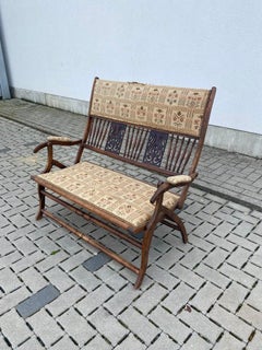 Original Art Nouveau Folding Bench, circa 1900