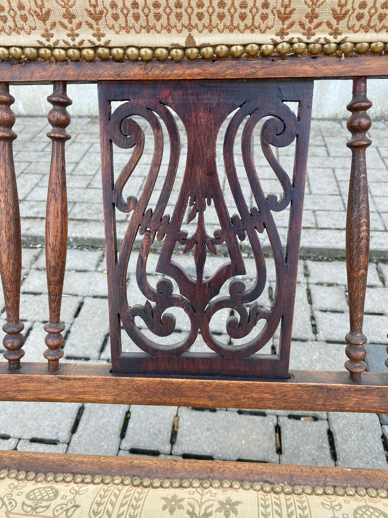 Original Art Nouveau Folding Bench, circa 1900 For Sale 2