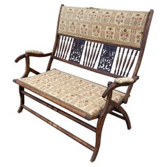 Banc pliant d'origine Art Nouveau, vers 1900