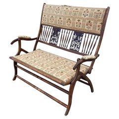 Original Art Nouveau Folding Bench, circa 1900