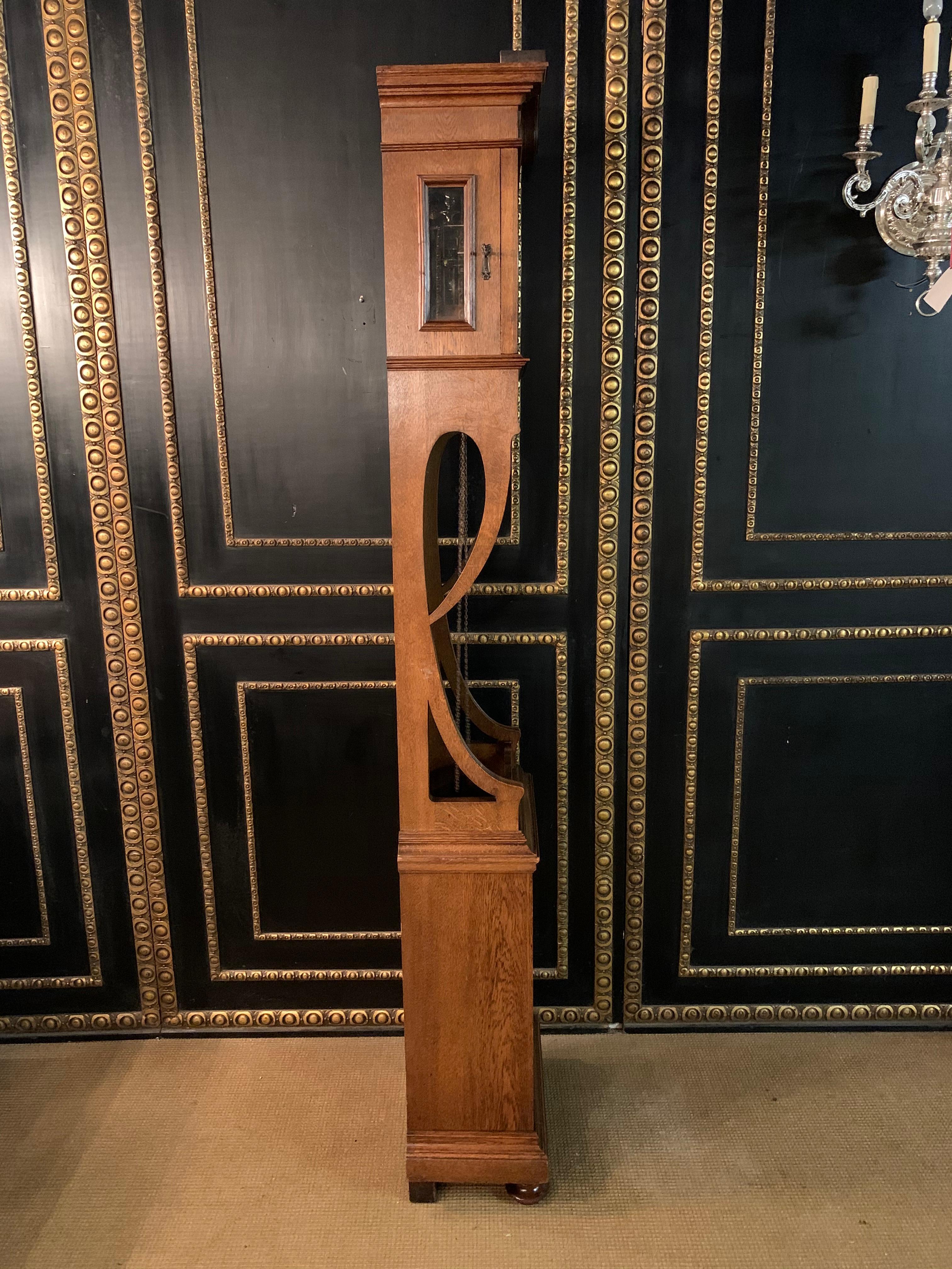 Original Art Nouveau Grandfather Clock Watchmaker by Furtwängler and Sons 5