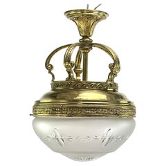 Original Jugendstil Hängelampe Schöne Deckenlampe, 1910er Jahre