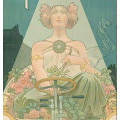 Poster originale Art Nouveau-Privat Livemont-Automobile Cycle Sports, 1902