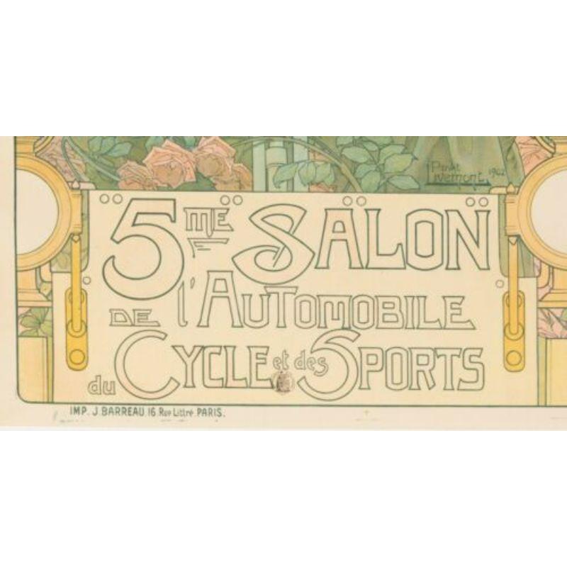 Original Art Nouveau Poster-Privat Livemont-Automobile Cycle Sports, 1902 In Good Condition In SAINT-OUEN-SUR-SEINE, FR