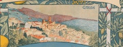 Original Art Nouveau Poster, Riviera Railway, St Tropez/Raphael, Grasse, 1890
