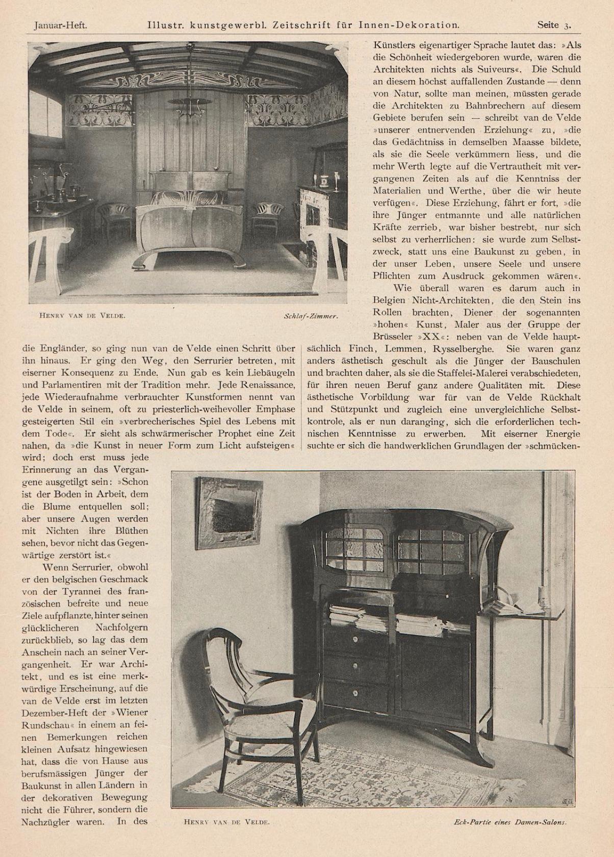 Original Art Nouveau Seating Group, Style Henry v. d. Velde, 1905 (Set of 4)  im Angebot 8