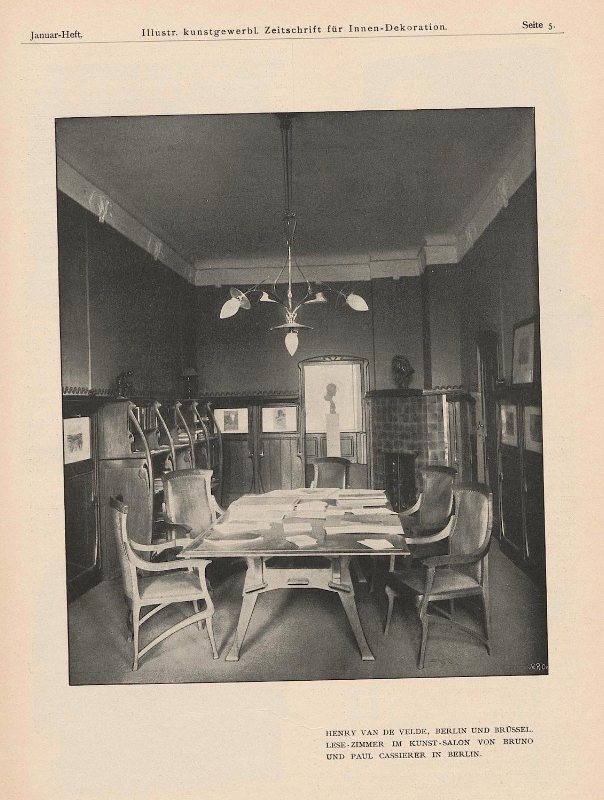 Original Art Nouveau Seating Group, Style Henry v. d. Velde, 1905 (Set of 4)  im Angebot 9
