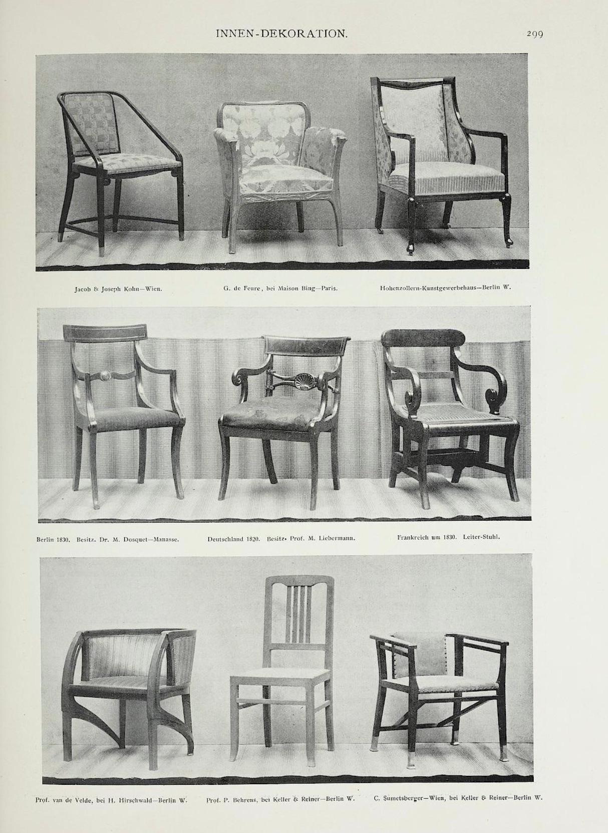 Original Art Nouveau Seating Group, Style Henry v. d. Velde, 1905 (Set of 4)  im Angebot 13