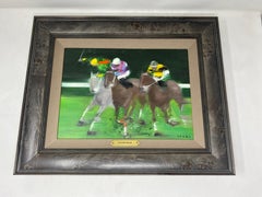 Original Art Painting Polo Players Scene by Victor Spahn