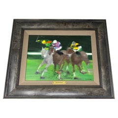 Original Art Painting Polo Players Scene by Victor Spahn