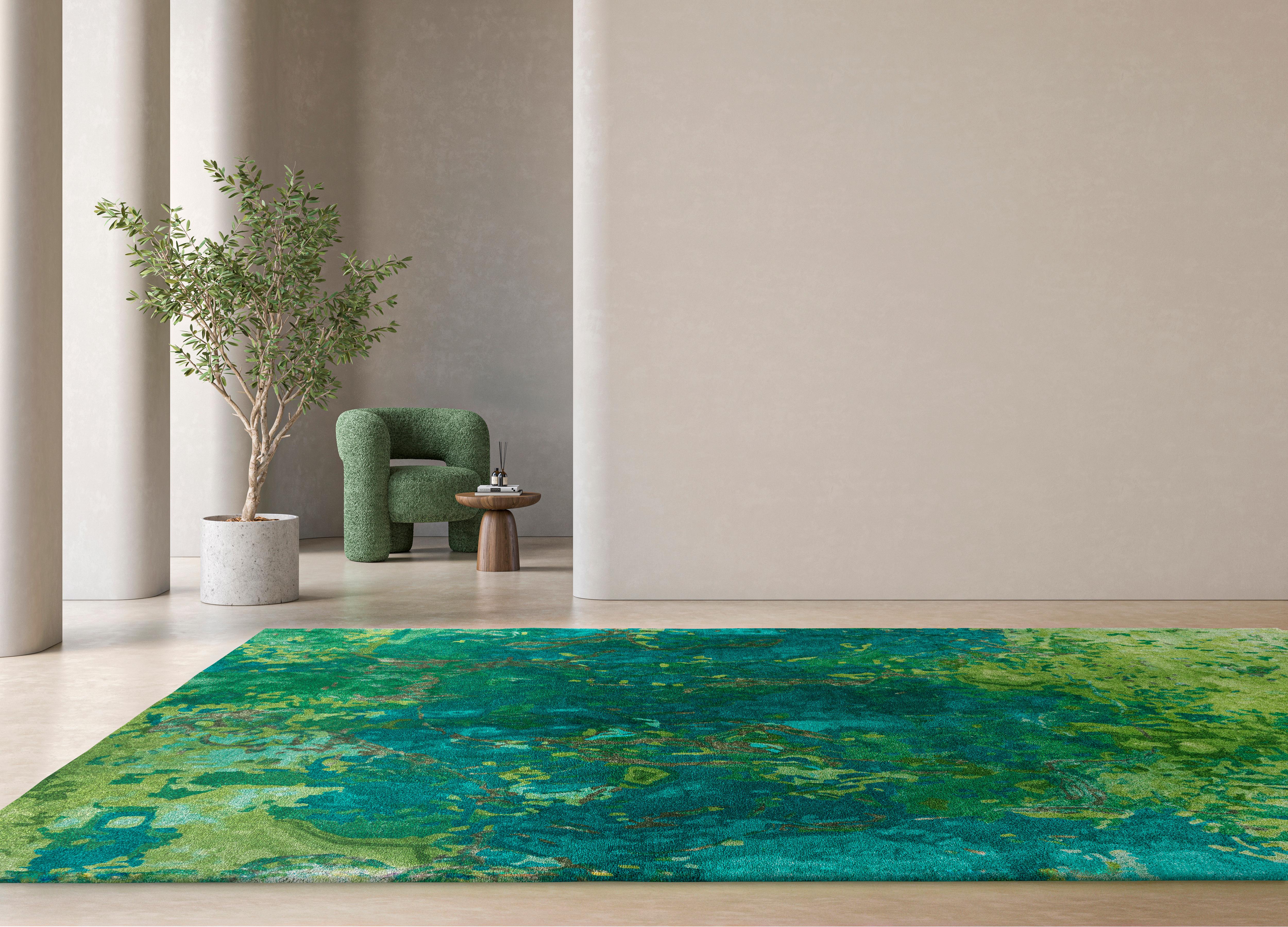 Fait main Tapis d'art original, touffeté à la main, fabriqué sur commande, coloré en vente