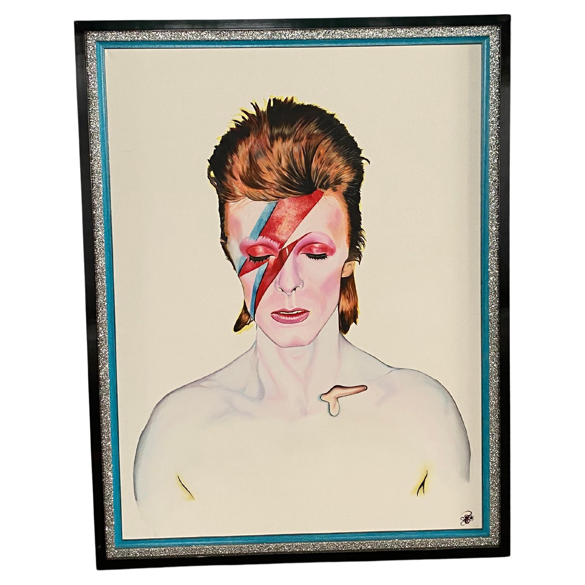 Original Art Work Glam Rock Portrait de David Bowie