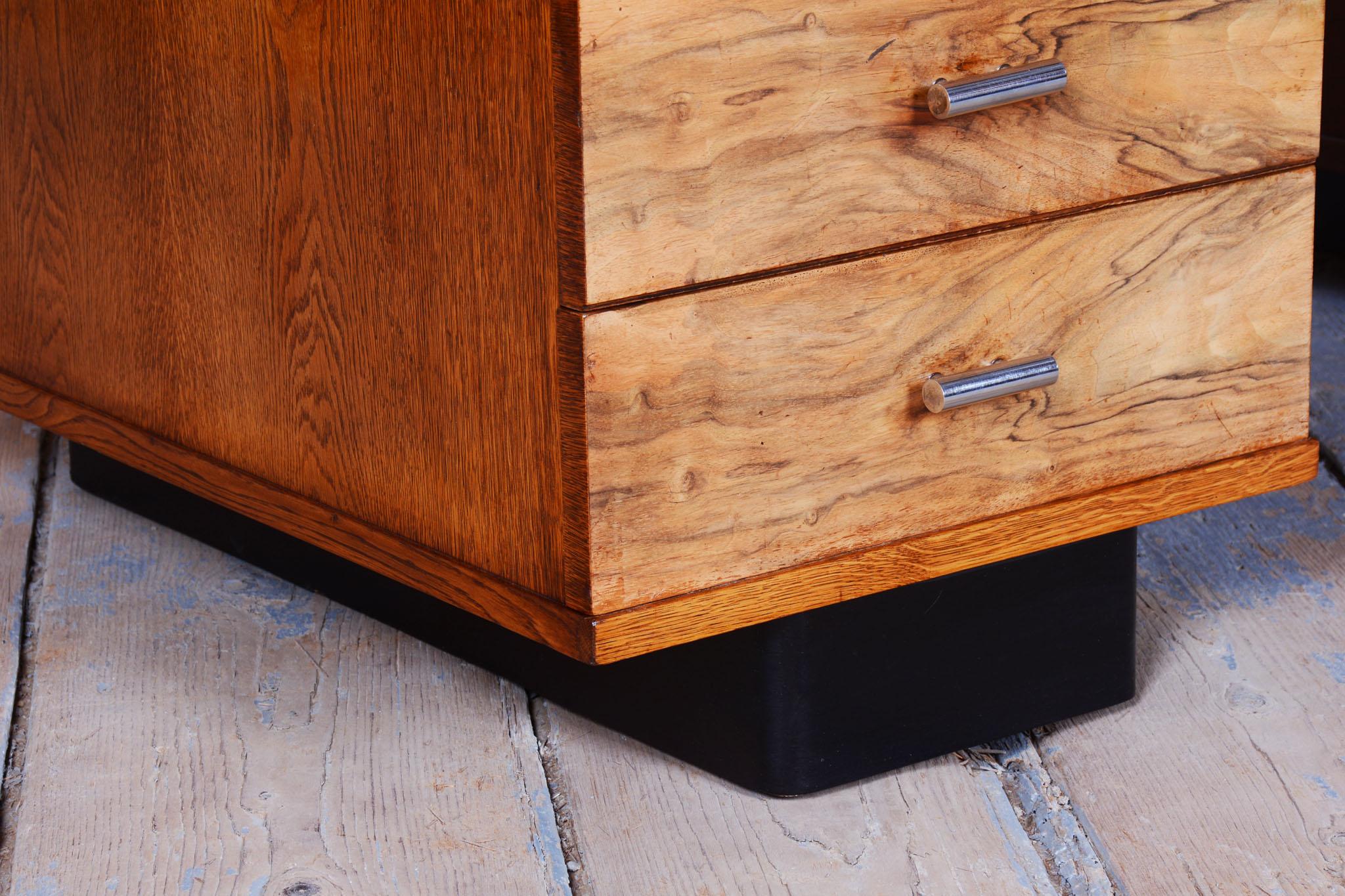 Original ArtDeco Writing Desk, J. Halabala, UP Zavody, Walnut, Czech, 1930s For Sale 5