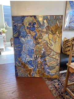 Original Artist Signed Abstract Mixed-Media Painting Ilene Steglitz