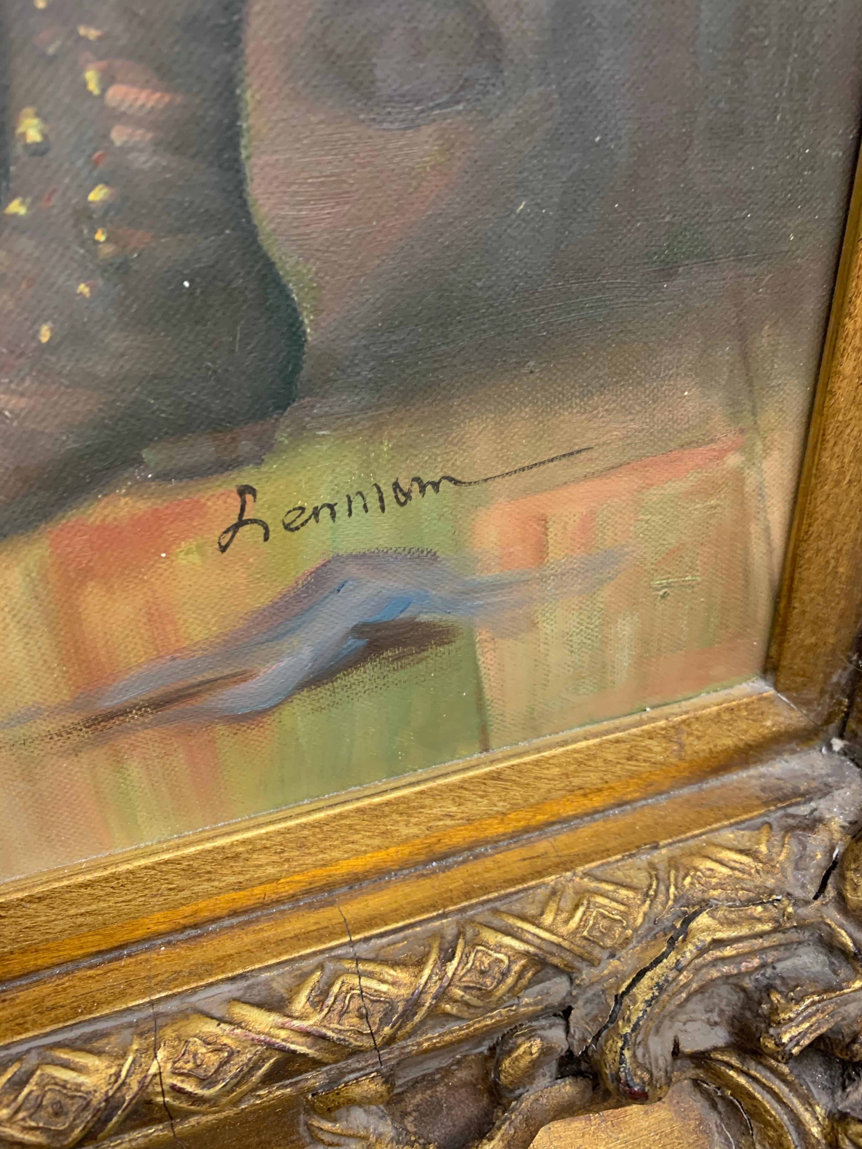 Original Artist Signed Oil Painting Lenmam 1