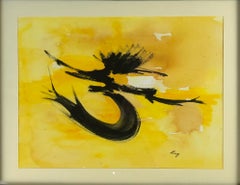 Modern Abstract Composition Signed Ling