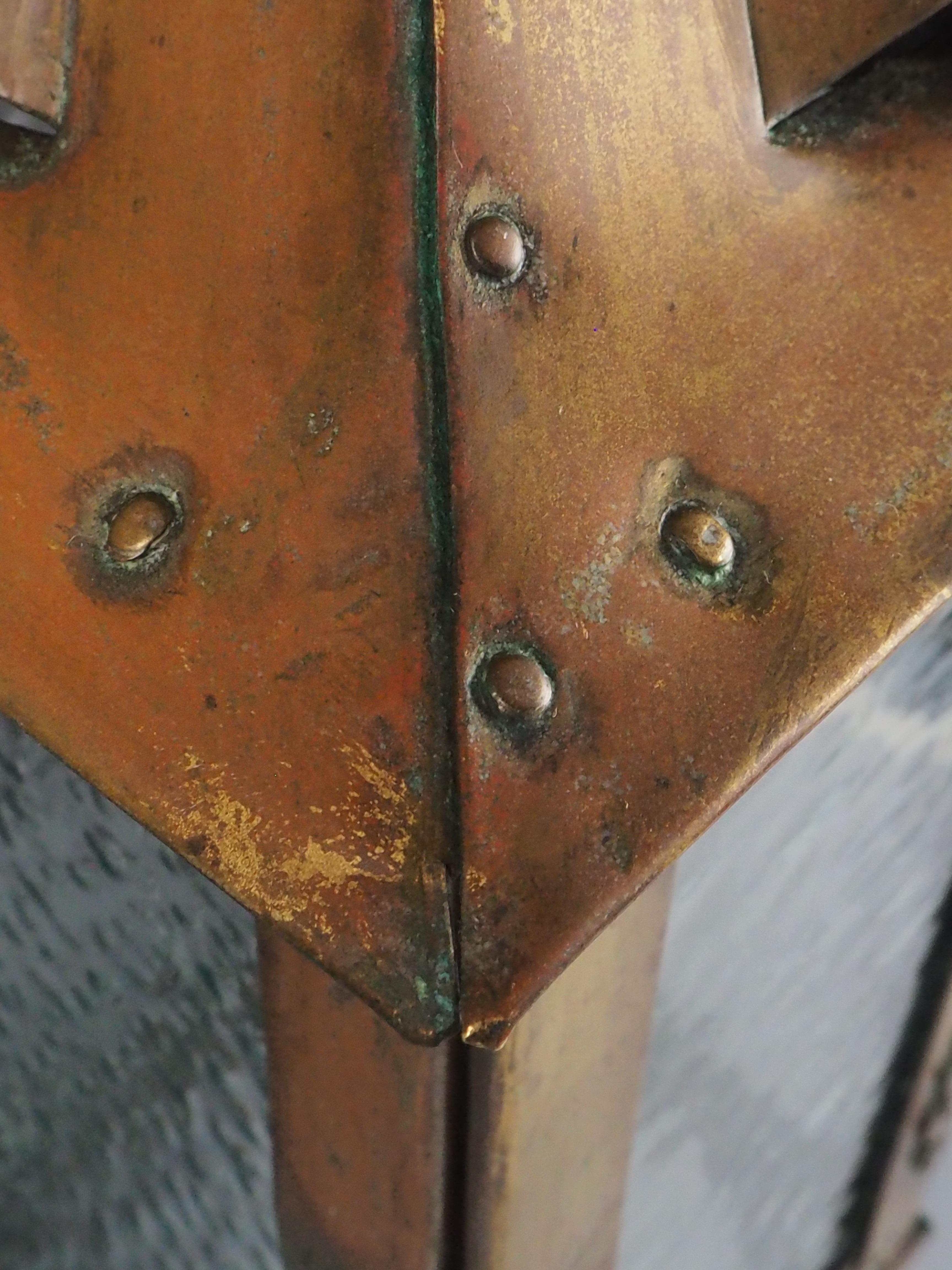 Original Arts and Crafts Brass Lantern  Circa 1900 For Sale 10