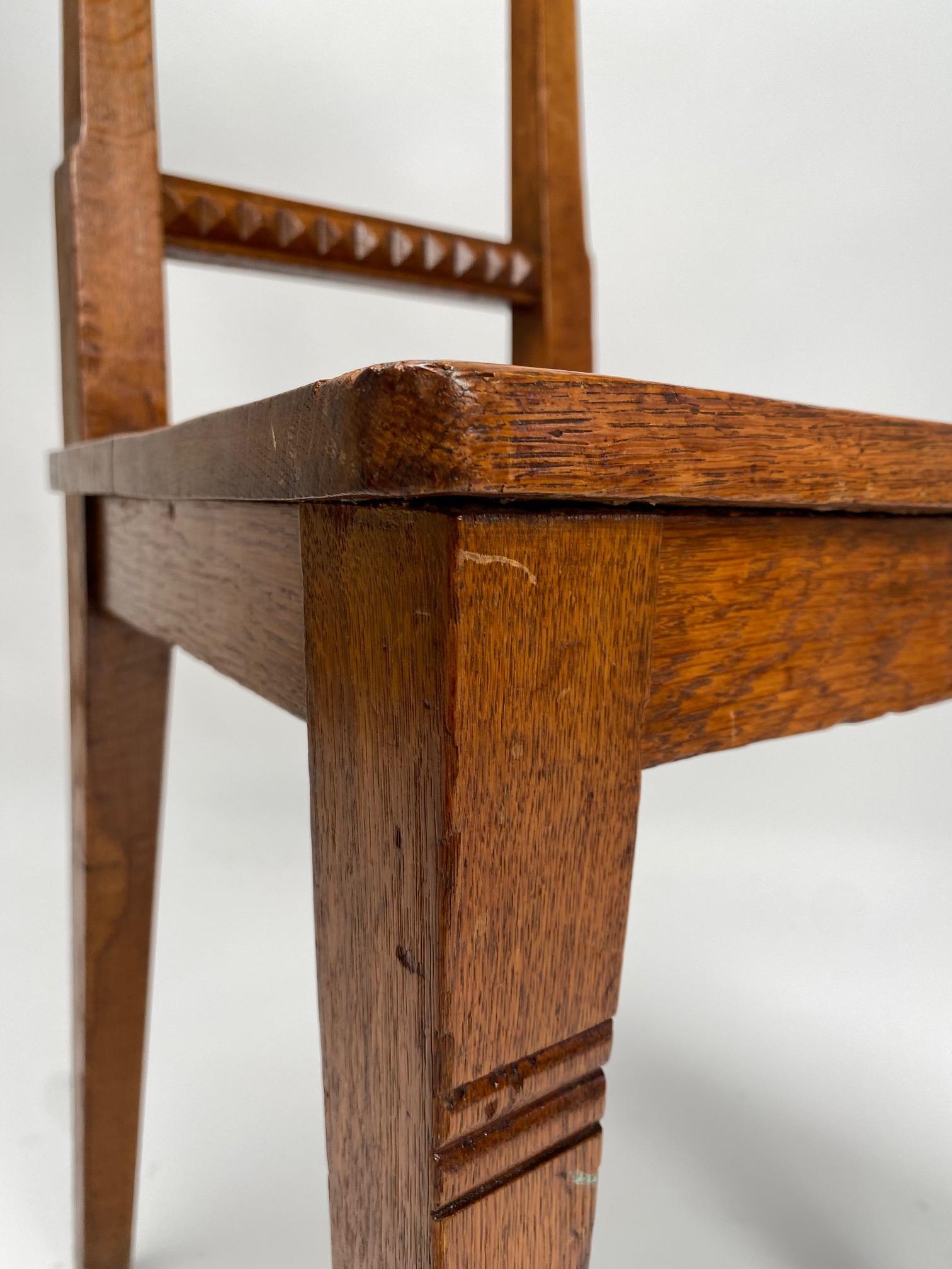 Original Arts and Crafts Chairs, solid wood, England, circa 1890 In Good Condition In Argelato, BO