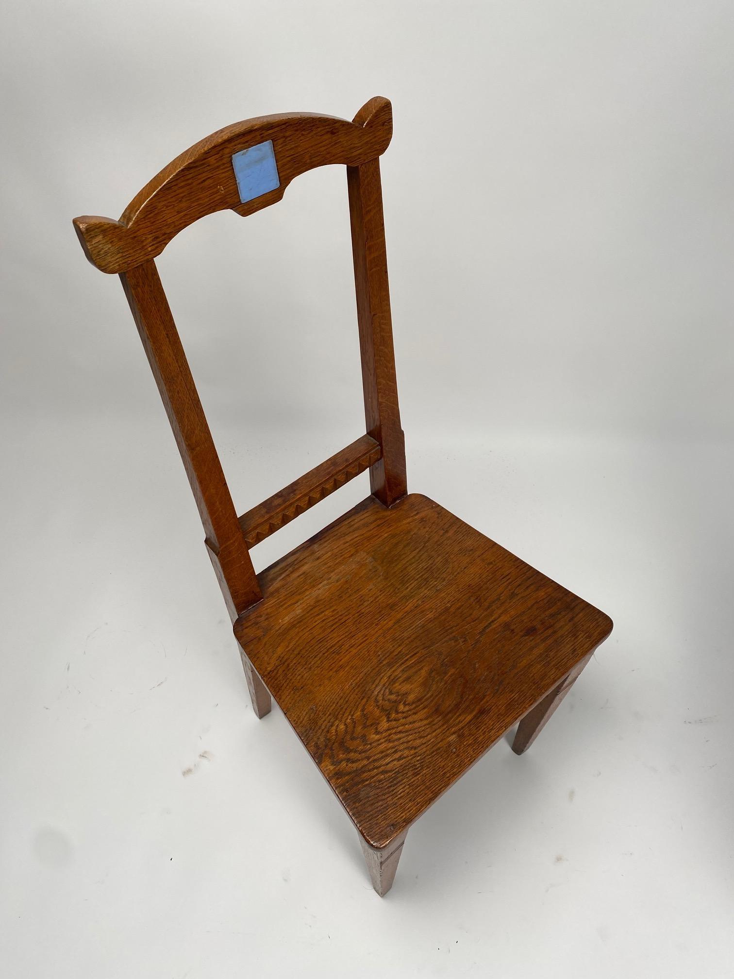 Late 19th Century Original Arts and Crafts Chairs, solid wood, England, circa 1890