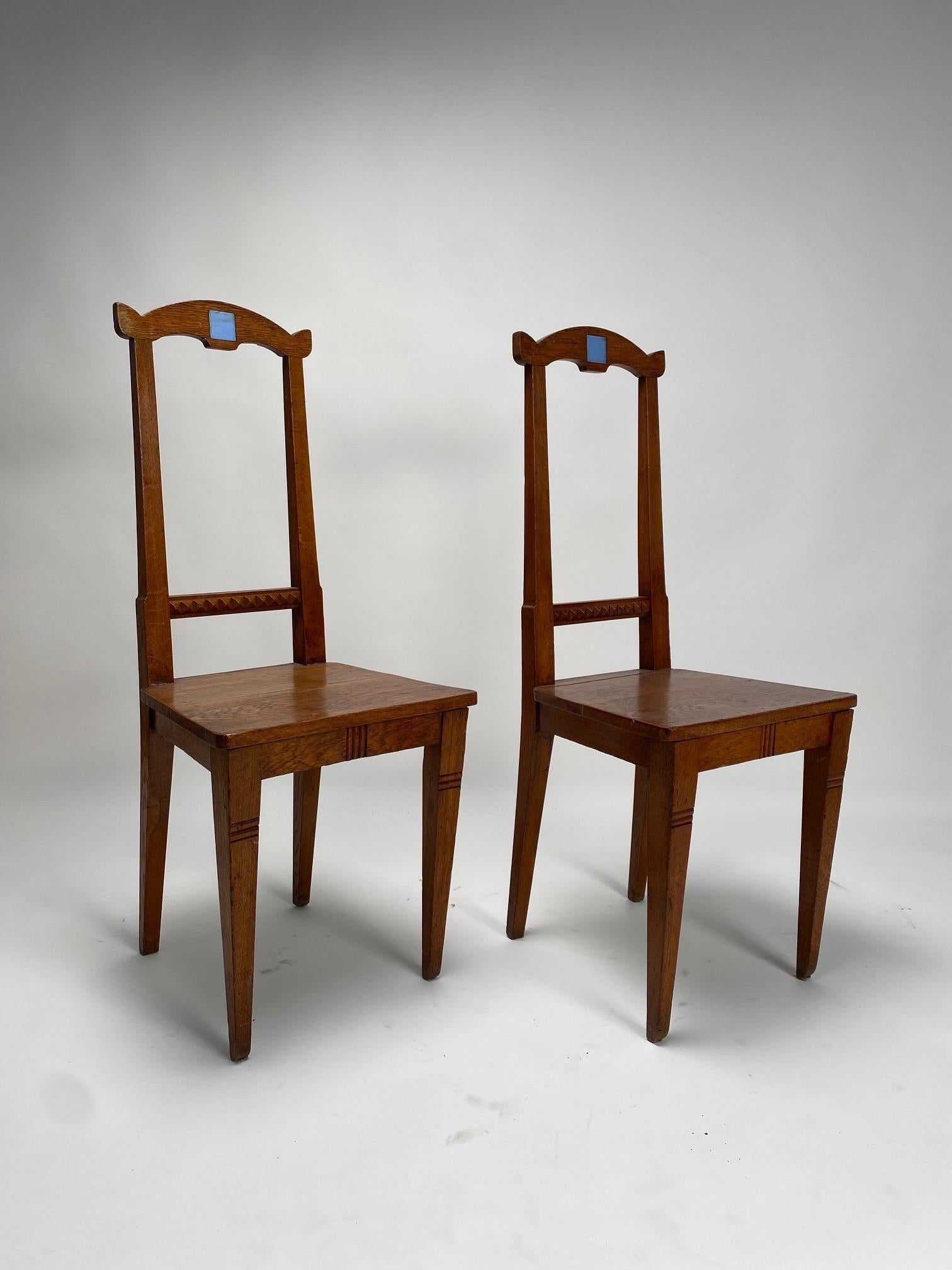 Original Arts and Crafts Chairs, solid wood, England, circa 1890 2