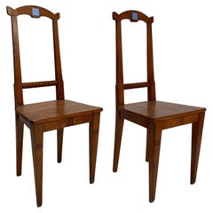 Original Arts and Crafts Chairs, solid wood, England, circa 1890