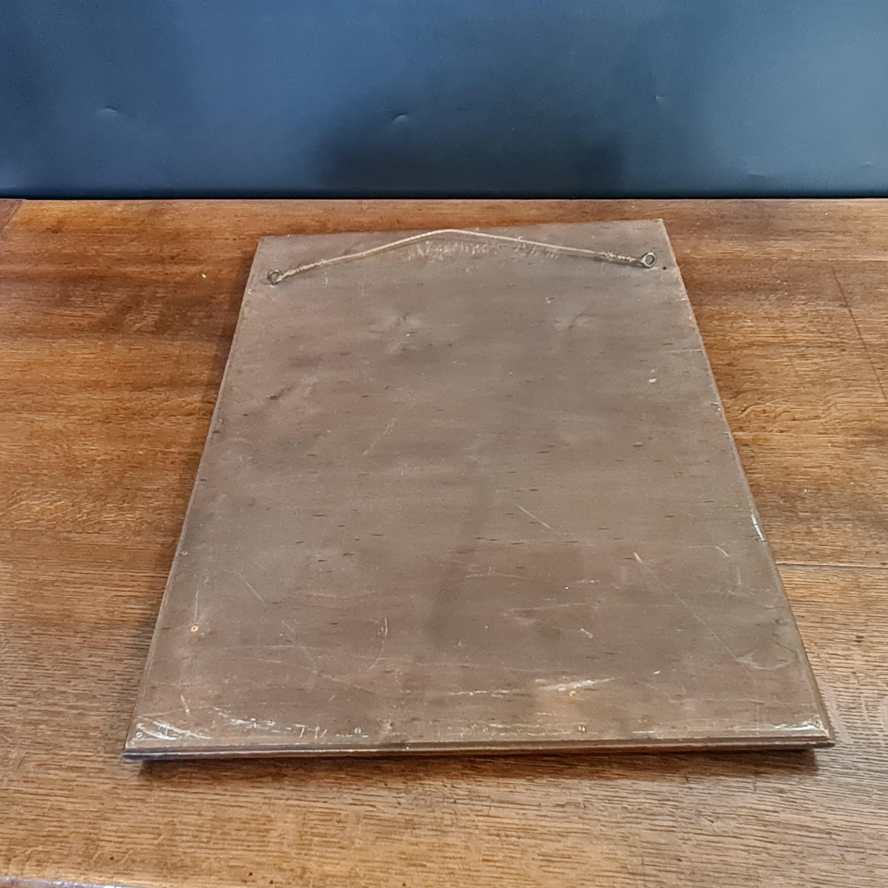 Hand-Crafted Original Arts & Crafts copper and mother of pearl mirror For Sale