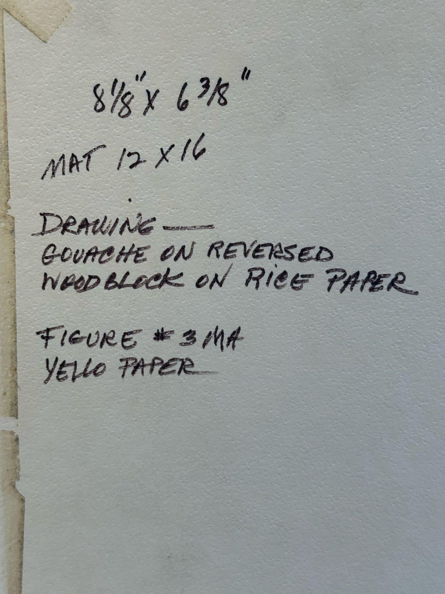 Papier Œuvre d'art originale intitulée Figure n° 3 de Jean Olds en vente