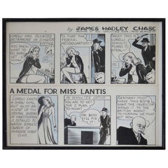 Original Artwork for a Detective Newspaper Strip, 1940s