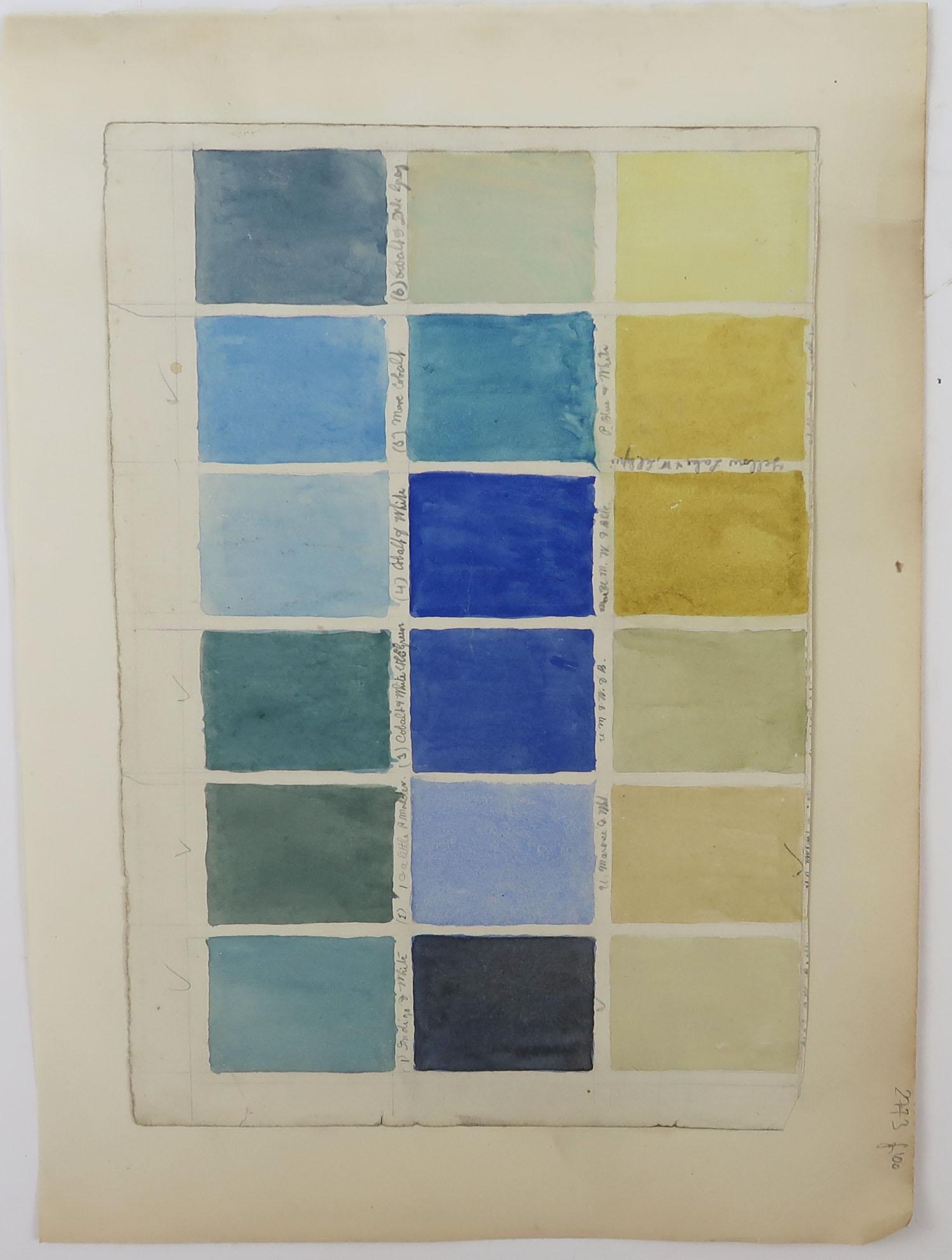 English Original Artwork from a Student of Textile Design, 1897