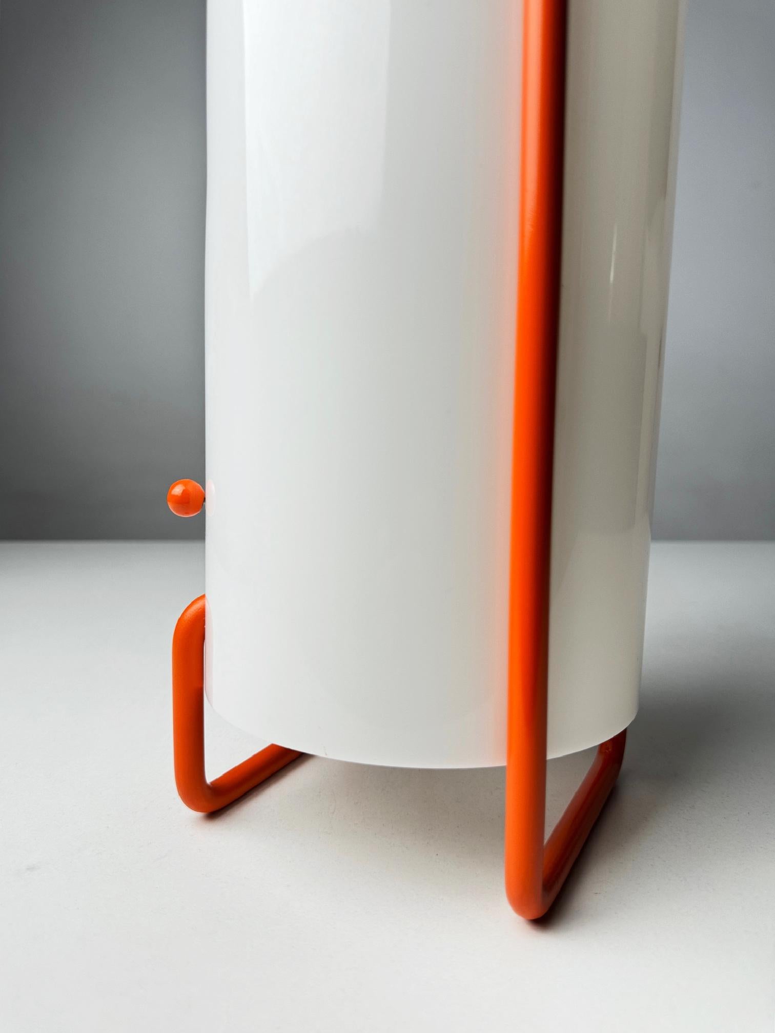 Spanish Original Asa desk lamp by Miguel Mila for Tramo 1961 in orange metal and white
