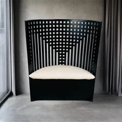 Original Ashwood Sheepskin Willow Chair by Charles Rennie Mackintosh for Cassina