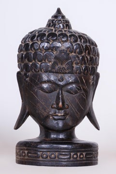 Sculpture asiatique originale, bois laqué, en très bon état, années 1920
