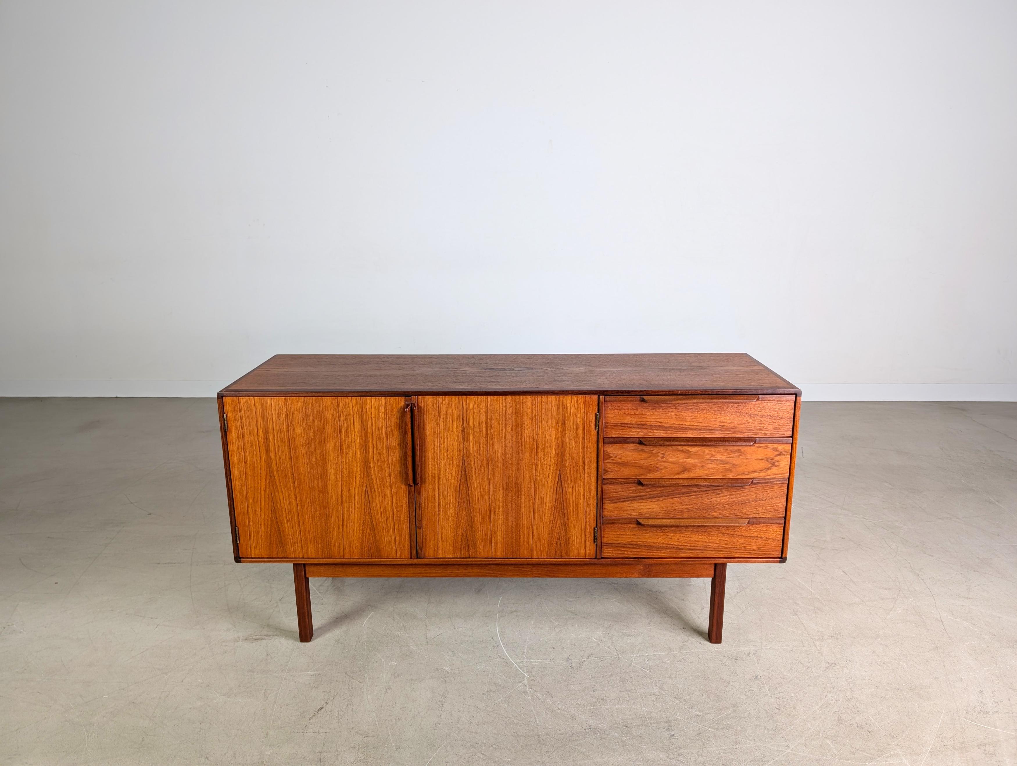 Finnish Original Asko Finnland Sideboard Midcentury Kommode Vintage Teak For Sale