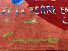 Tapisserie originale d'Aubusson rouge de Marc Saint-Saëns, Aventure