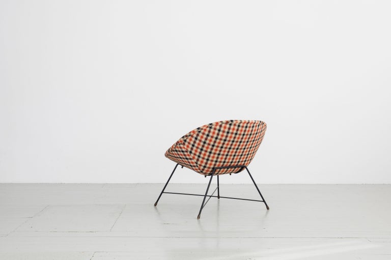 Mid-20th Century Original Augusto Bozzi Armchair, Manufactured by Saporiti, 1950s For Sale