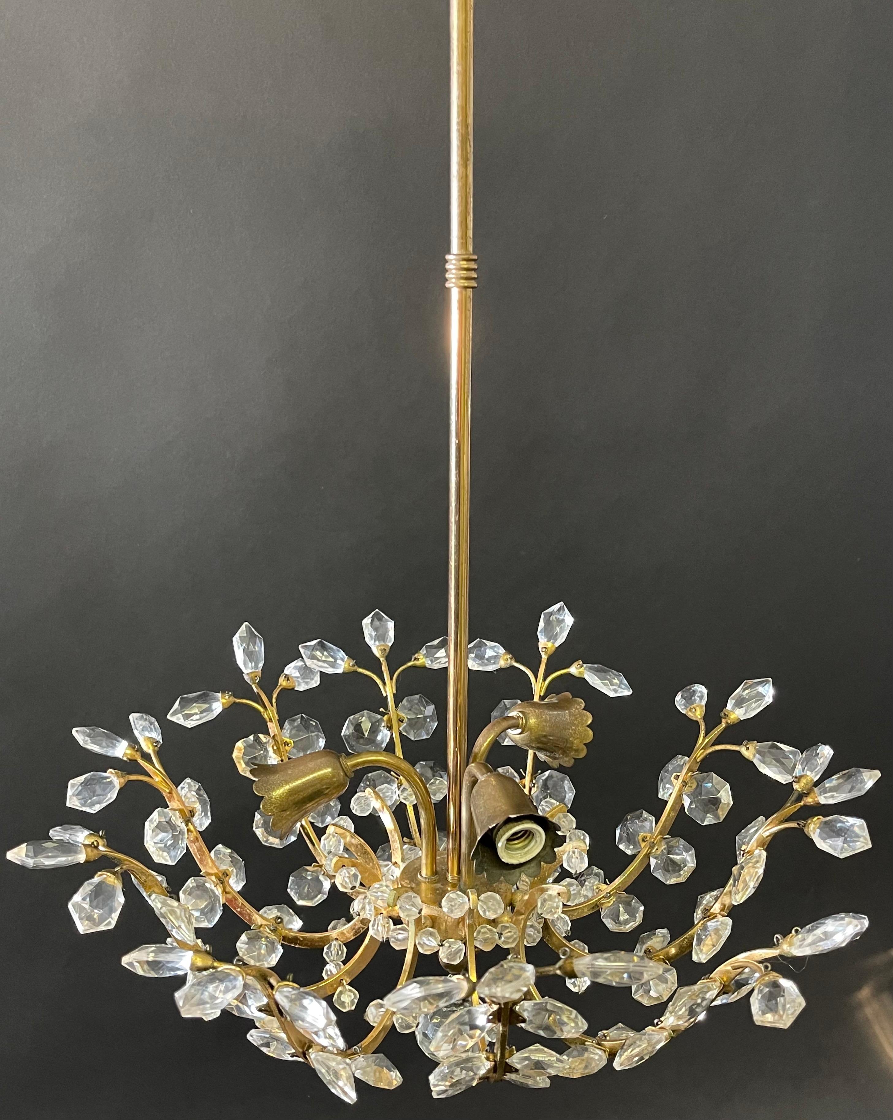 Original Austrian Chandelier by Oswald Haerdtl for Lobmeyr, ca.1960s For Sale 4