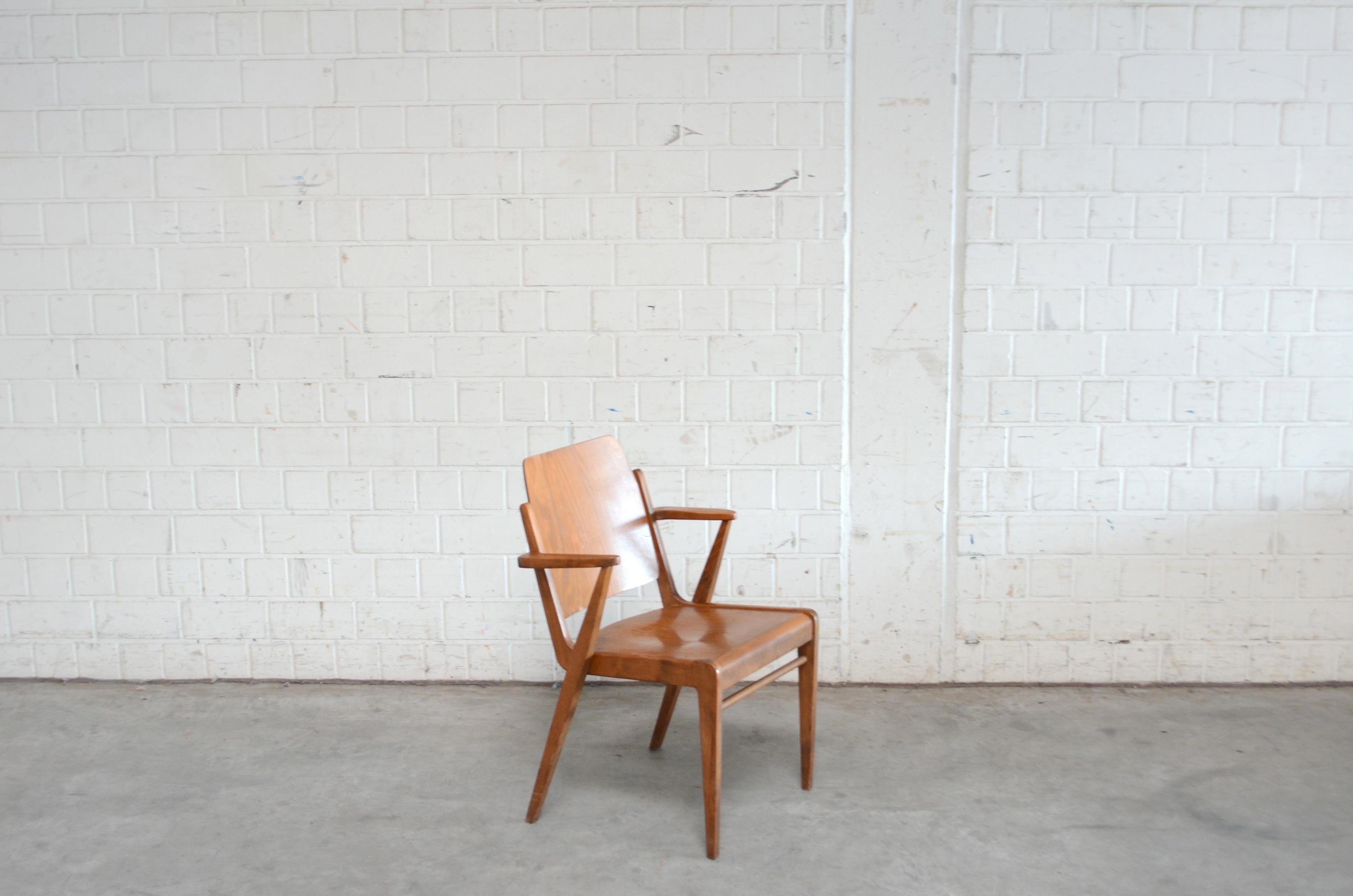 Mid-Century Modern Original Austro Armchair by Franz Schuster for Wiesner Hager, Austria, 1959 For Sale