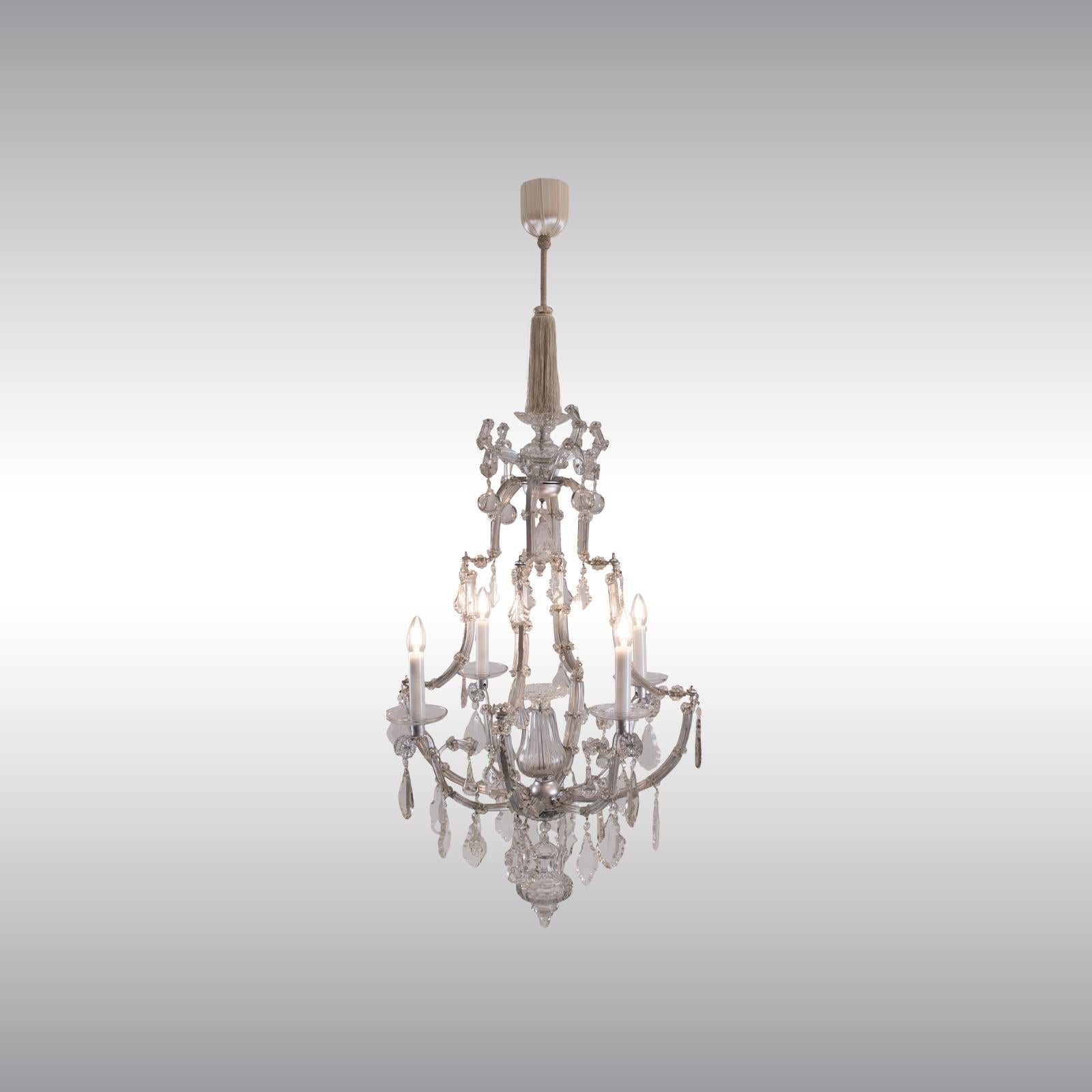 Crystal Original Austro, Hungary Baroque Glass Chandelier, 18th Century For Sale