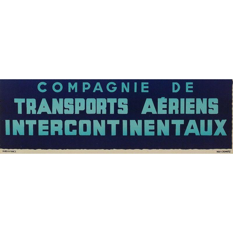 Français Affiche originale d'aviation - W. Pera-Tai-Afrique-Asie-Indochine, c.1950 en vente