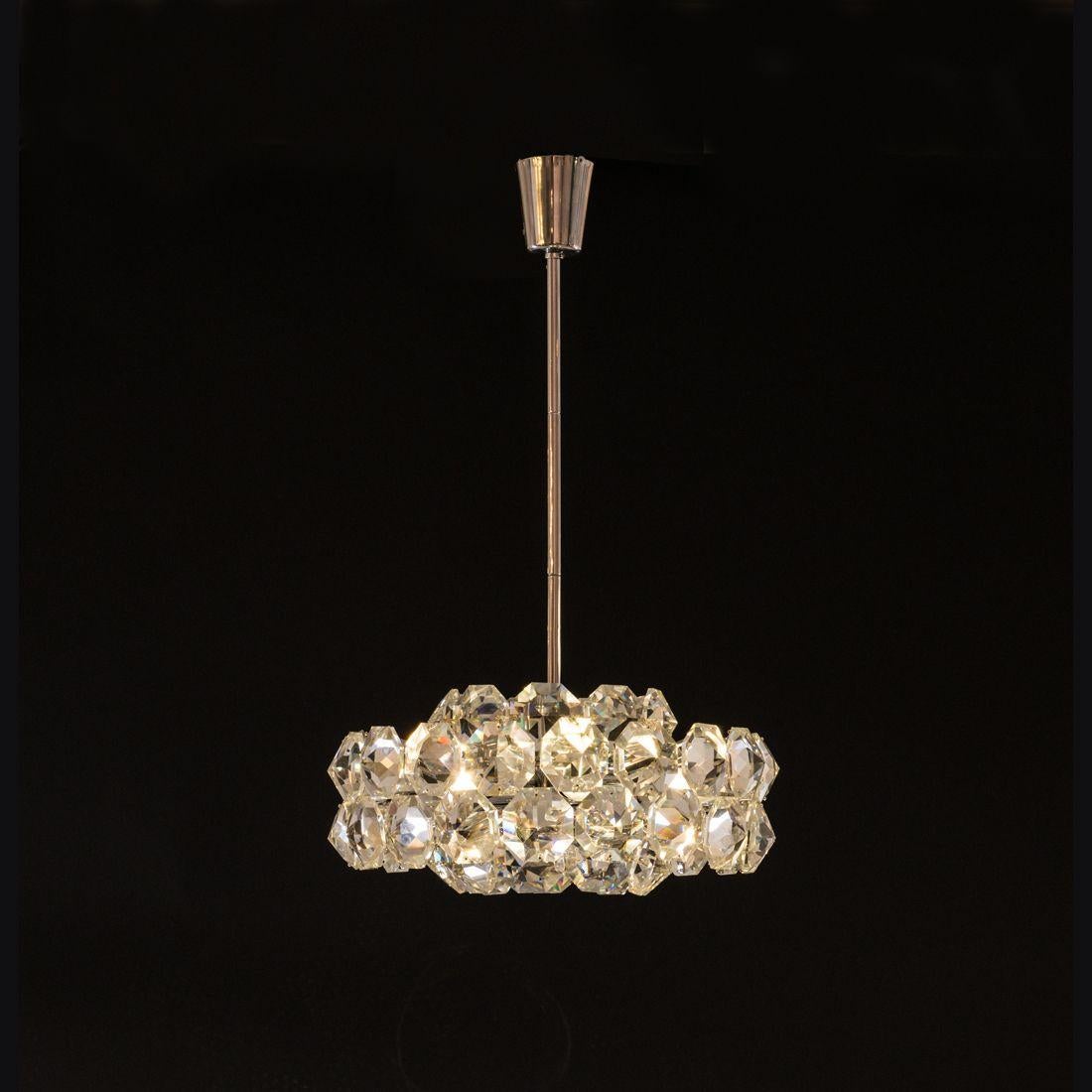 Original araña de cristal Bakalowits de mediados de siglo moderno de los años 60 Austríaco en venta