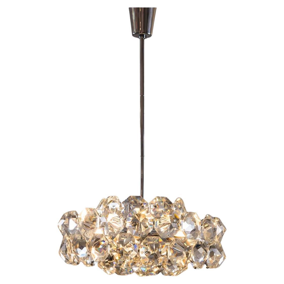 Lampadario di cristallo originale Bakalowits Mid-Century Modern degli anni
60