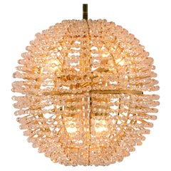 Original Bakalowits Supernova Mid-Century Modern Chandelier, 1960 Gold-Plated