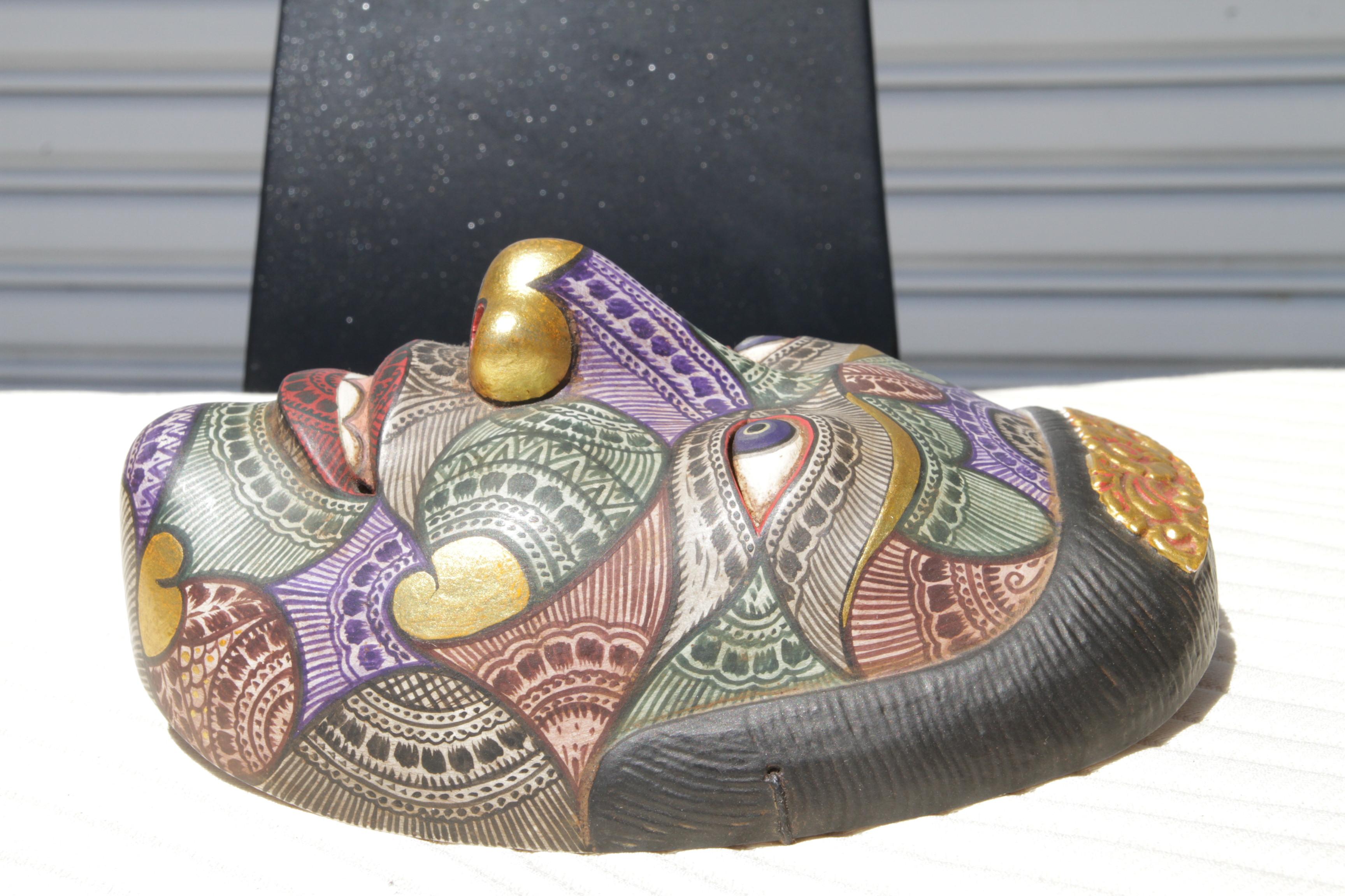 Masques Bali originaux peints à la main, sculptés et fabriqués par Taban en vente 2