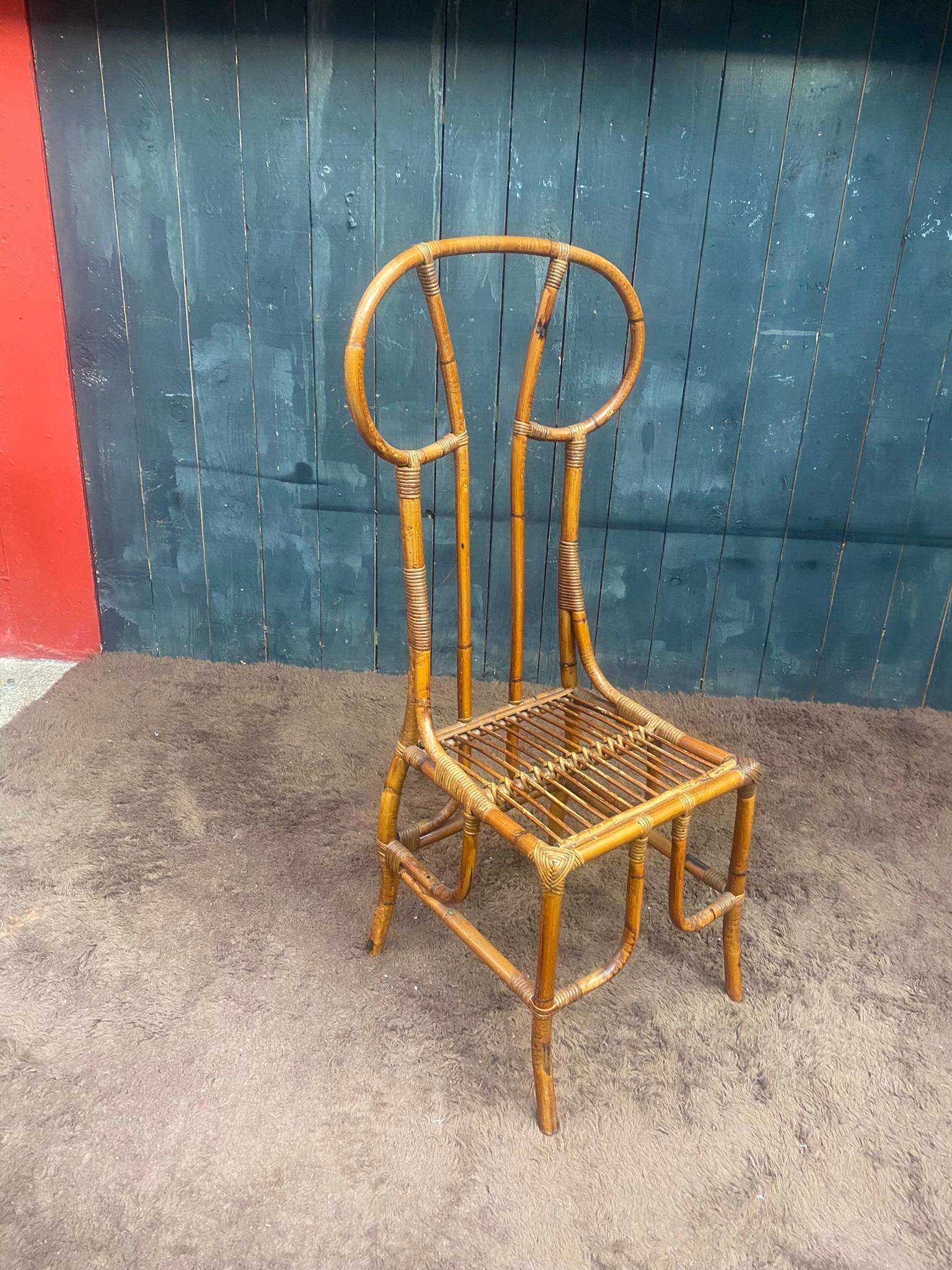 European Original Bamboo Chair, circa 1970 For Sale