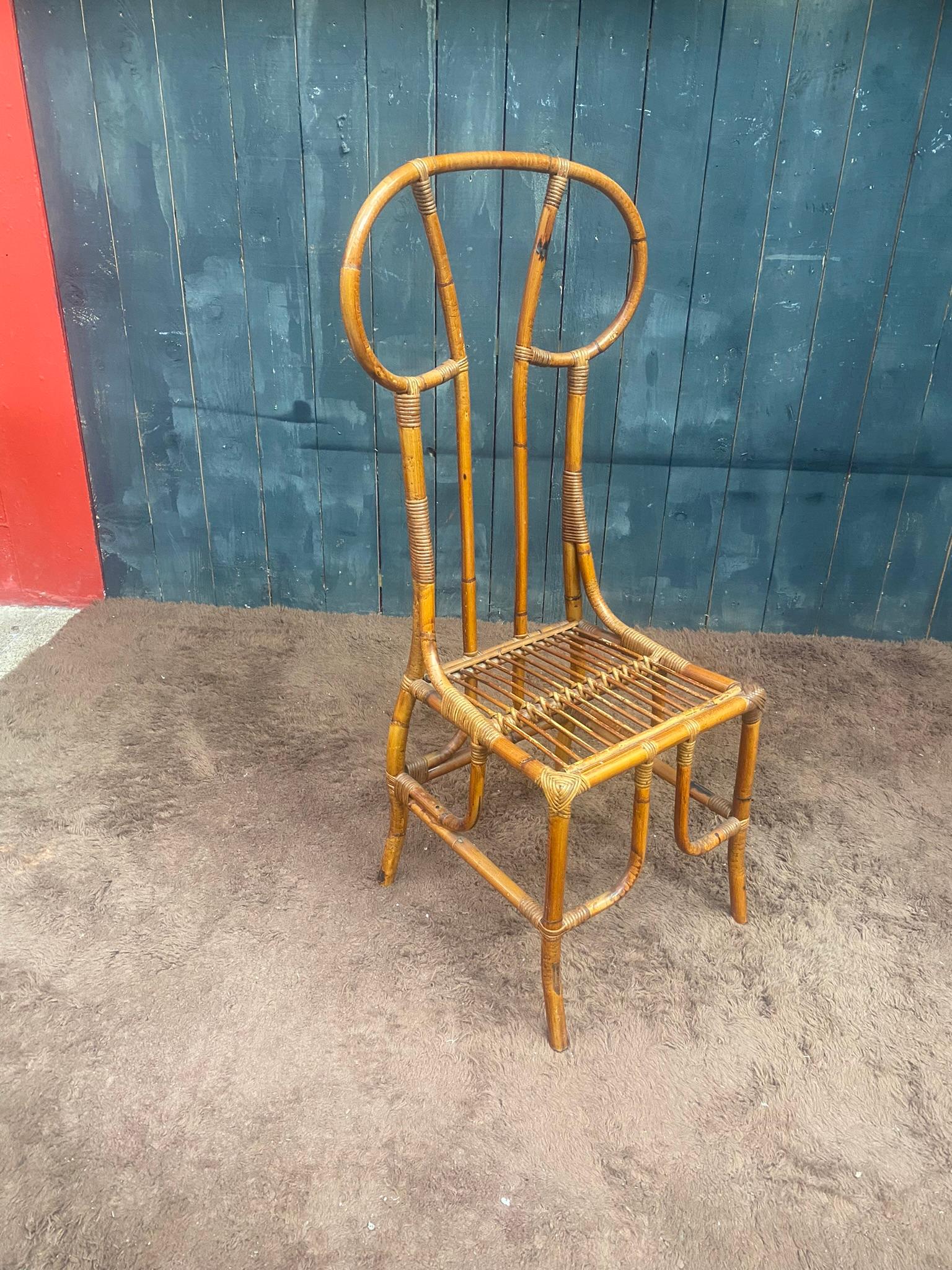 Original Bamboo Chair, circa 1970 In Good Condition For Sale In Saint-Ouen, FR