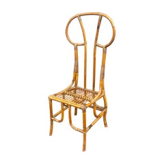 silla original de bambú, hacia 1970