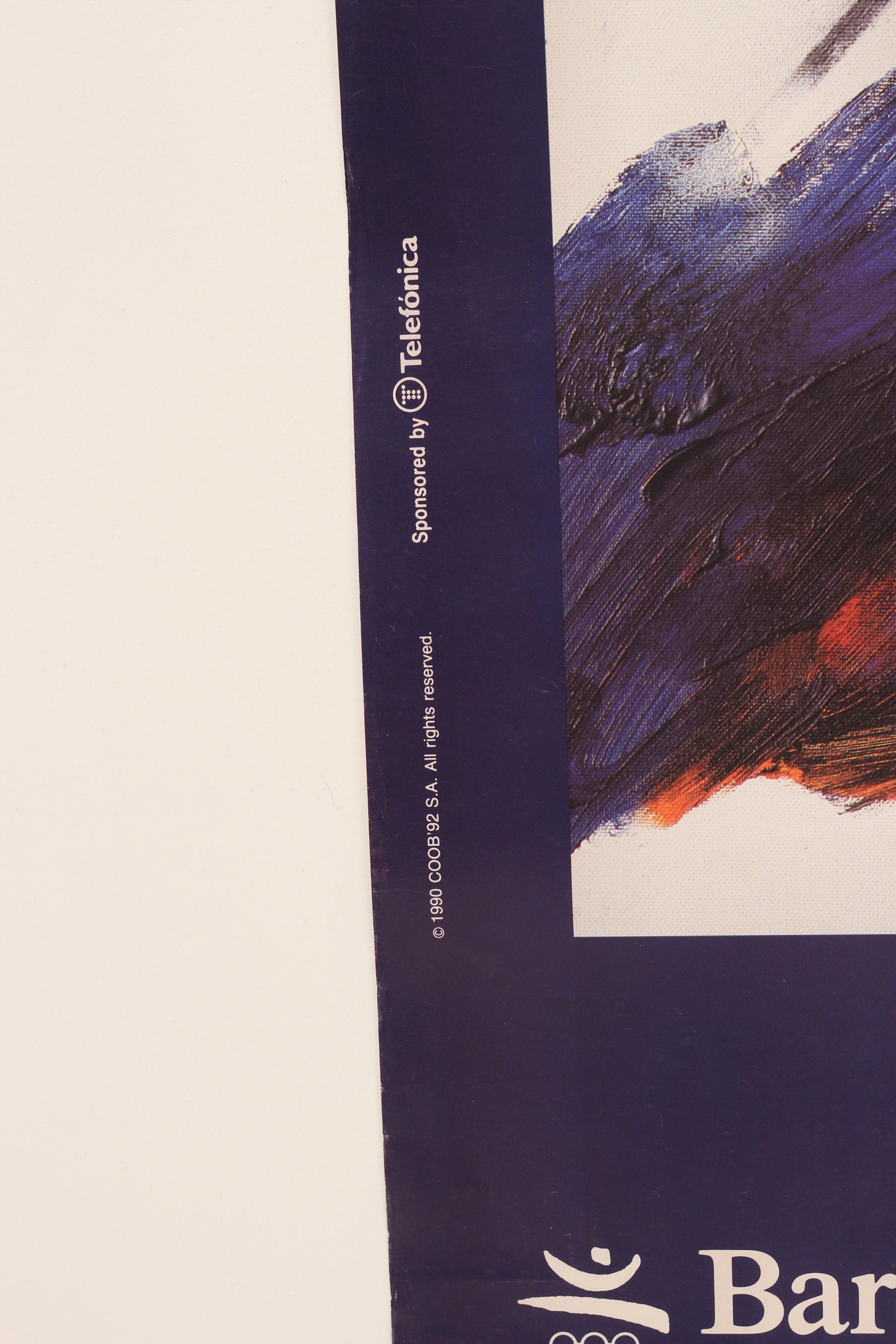 Cartel Olímpico original de Barcelona 1992 de Josep Guinovart para la XXV Olimpiada Español en venta