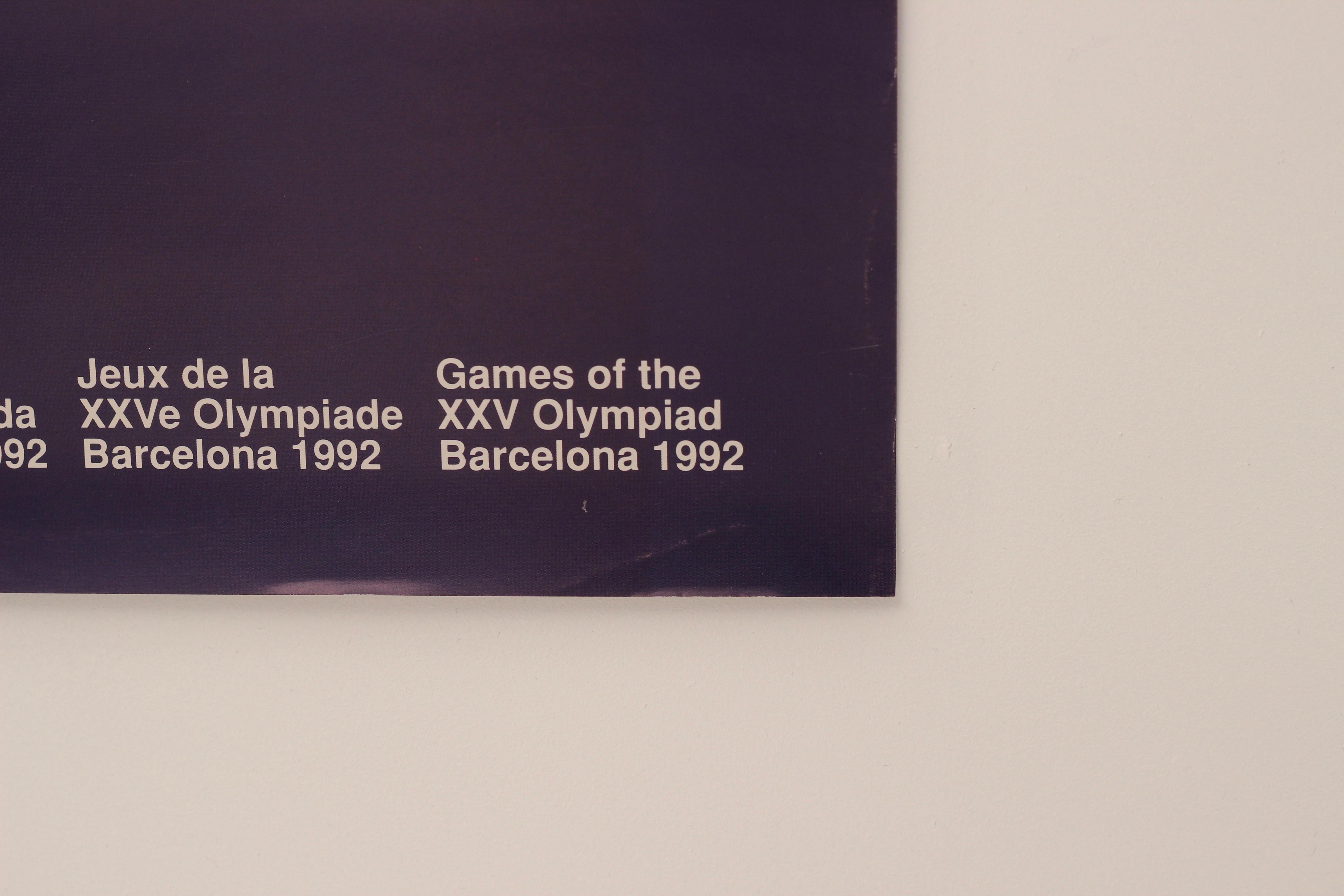 Affiche olympique originale de Barcelone de 1992 par Josep Guinovart pour le XXV Olympiad en vente 1