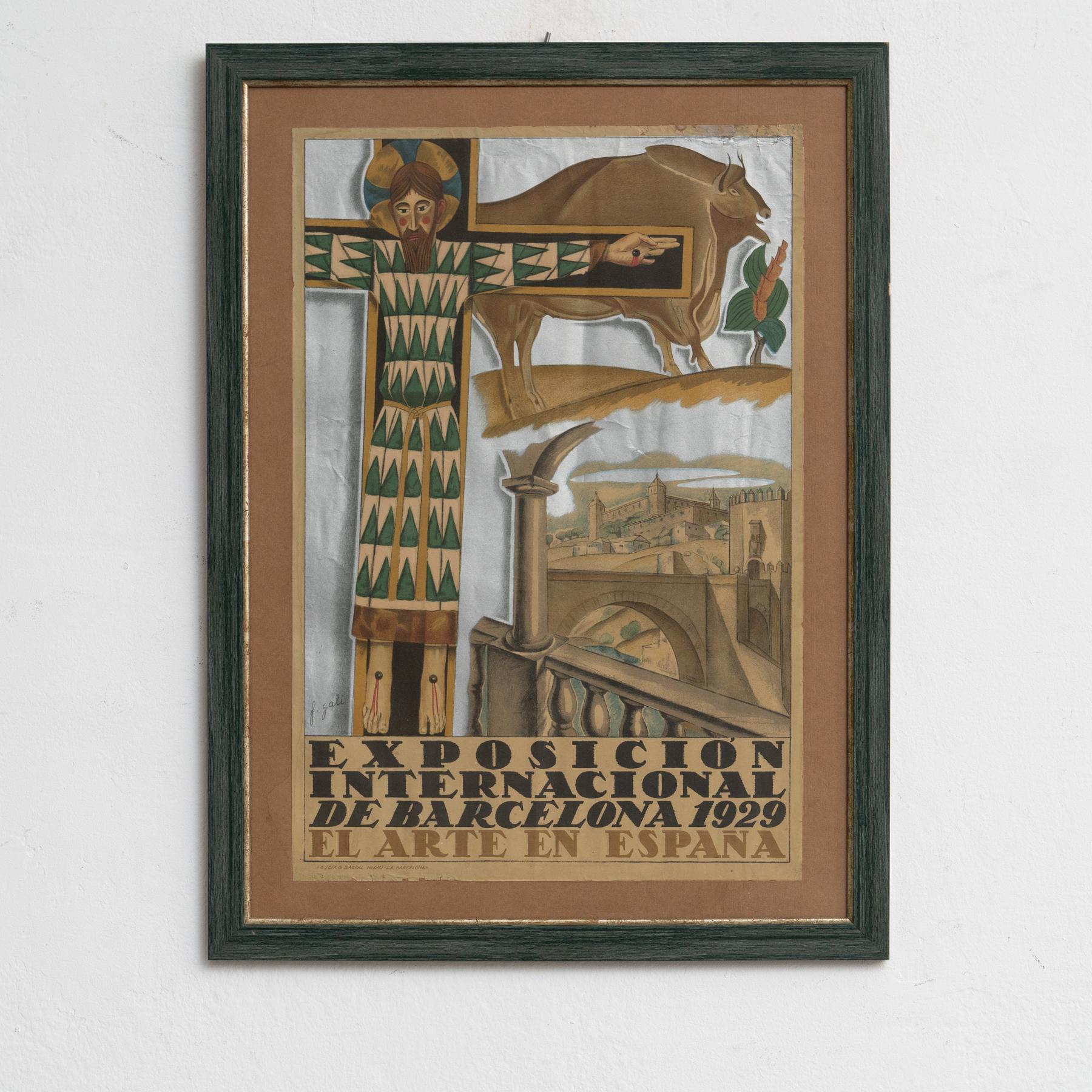 Cartel original de la Exposición Internacional de Barcelona Español en venta