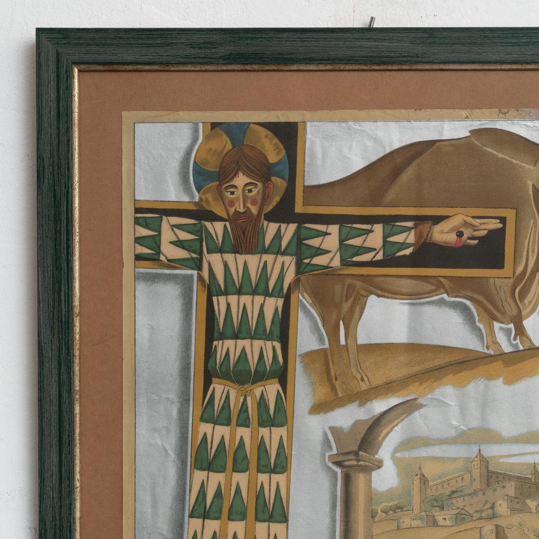 Cartel original de la Exposición Internacional de Barcelona principios del siglo XX en venta